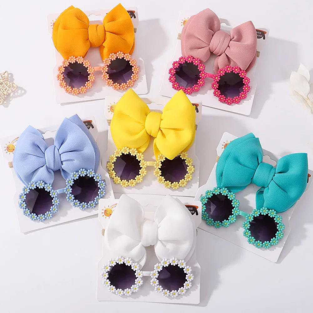 Fashion Baby Nylon Bow Set